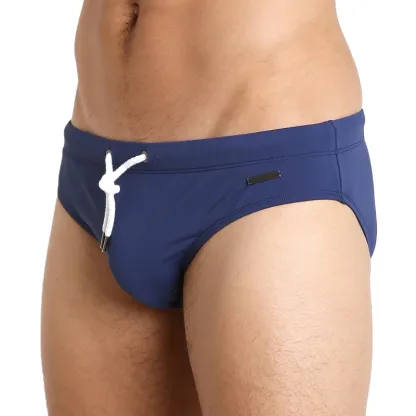 Top Quality Mens Fitness Swimwear String Design Custom Logo Mens Swimming Low-rise Cool Swim Wear-RANBAO