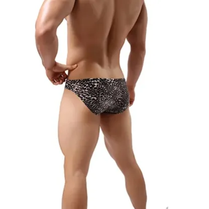 Premium Stretchy Big Bulge Mature Male Penis Sexy Underwear Classic Leopard Pattern Men'S Boxer Briefs-RANBAO