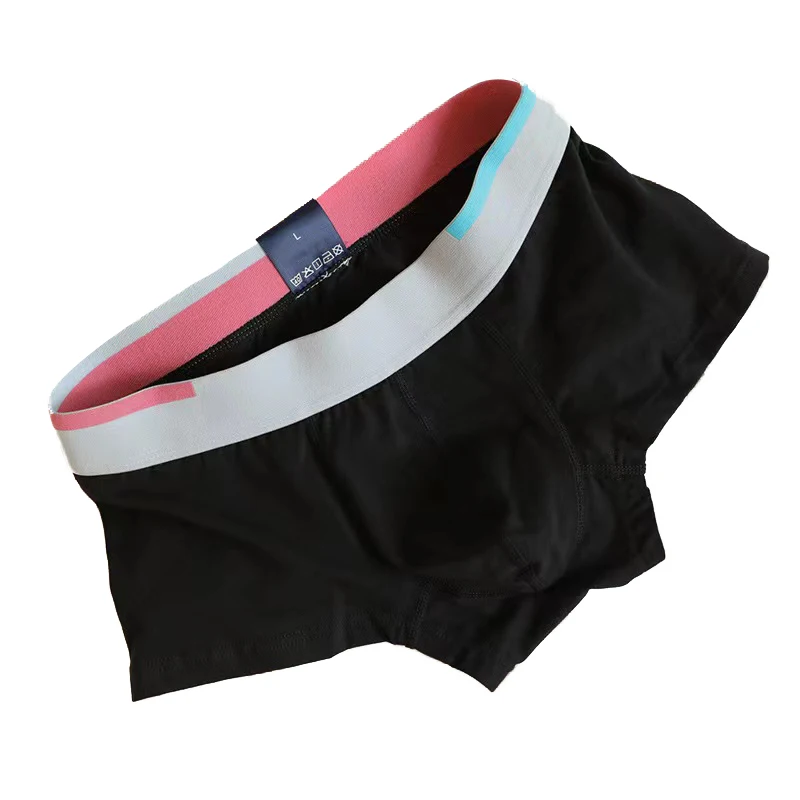 Popular Men Underwear Boxer Mid-rise Cotton Mens Underwear Custom Logo Mens Boxer Briefs-RANBAO