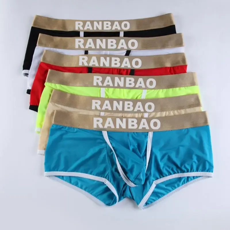 Wholesale Cheap Underwear Boxer Men Plus Size Sexy Underwear Men Custom Logo Men Underwear Cotton-RANBAO