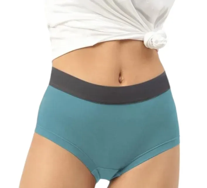 Women's Microfiber Modal Boxer Briefs High Mid-Rise Boyleg Style Woven Weaving Everyday High Cut Boyshorts Customizable Waist-RANBAO