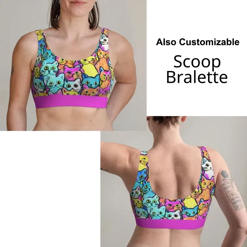 Womens Cute Cat Print Underwear Print Underwear Boyshorts Hipsters Knickers-RANBAO