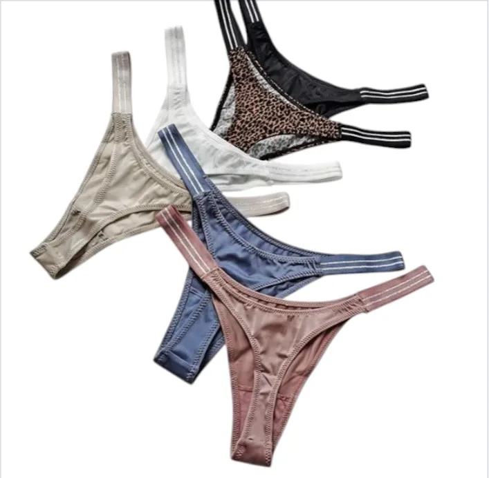 New Custom Letter Logo Women Low-Rise Thong T-Style Comfortable Sexy Quick Drying Bikini Style Panties Women's Thongs-RANBAO