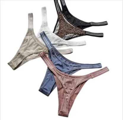 New Custom Letter Logo Women Low-Rise Thong T-Style Comfortable Sexy Quick Drying Bikini Style Panties Women's Thongs-RANBAO