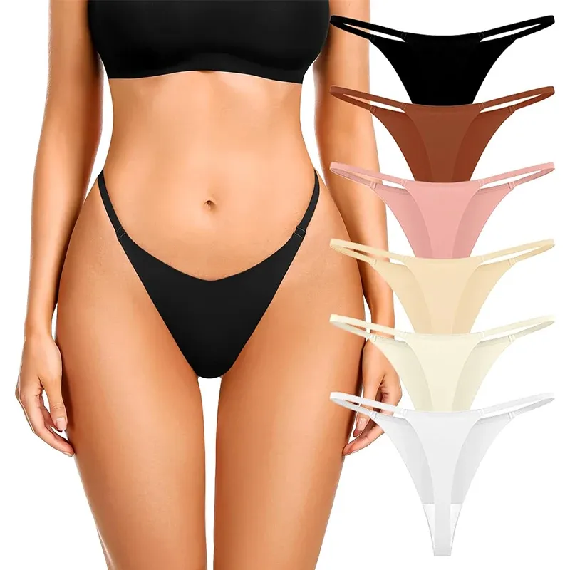 Customizable T Back Underwear Panties Women Ladies G-String Thongs Low-rise Breathable Print Pattern Sexy Women's Underwear-RANBAO