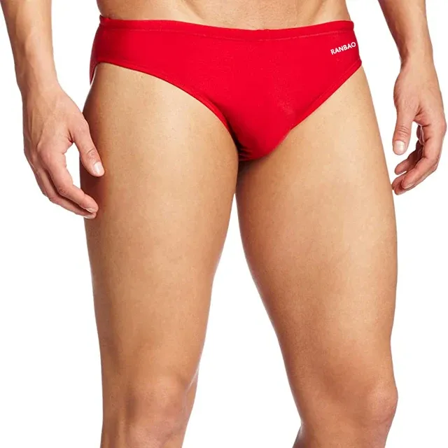 Customized Service Wholesale Men Breathable Quick Drying Nylon Material Underwear for Men'S Swimming Briefs-RANBAO
