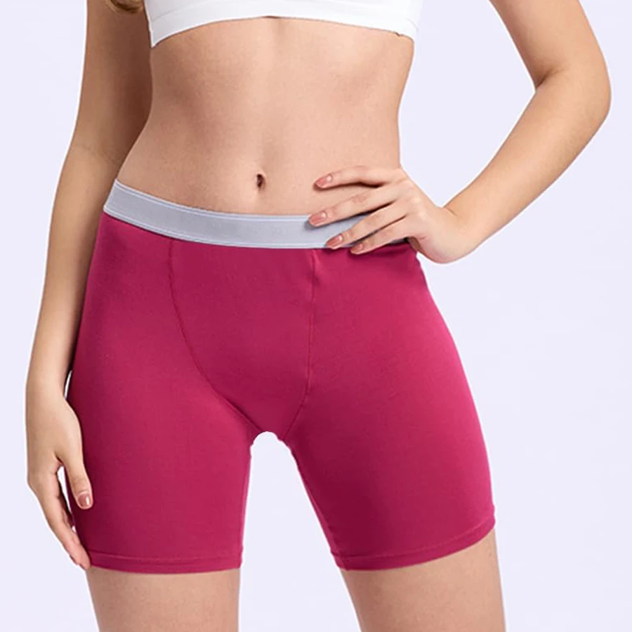 Custom Bamboo Viscose Fiber Soft Stretch Women's Everyday Boxer Briefs and Boyshorts Woven Underwear for Adults-RANBAO