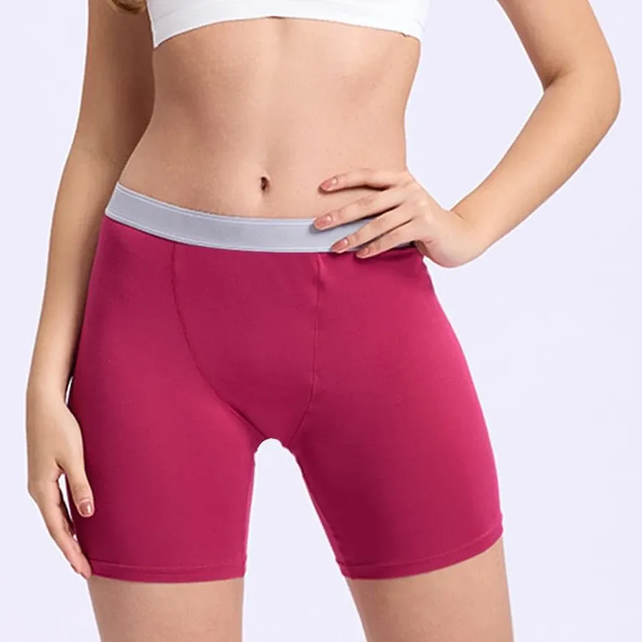 Custom Bamboo Viscose Fiber Soft Stretch Women's Everyday Boxer Briefs and Boyshorts Woven Underwear for Adults-RANBAO