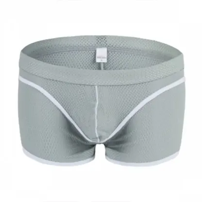Gold Supplier Men's Boxers Mesh Short Leg Sexy Underwear Men Low-rise Custom Boxer Shorts for Men-RANBAO