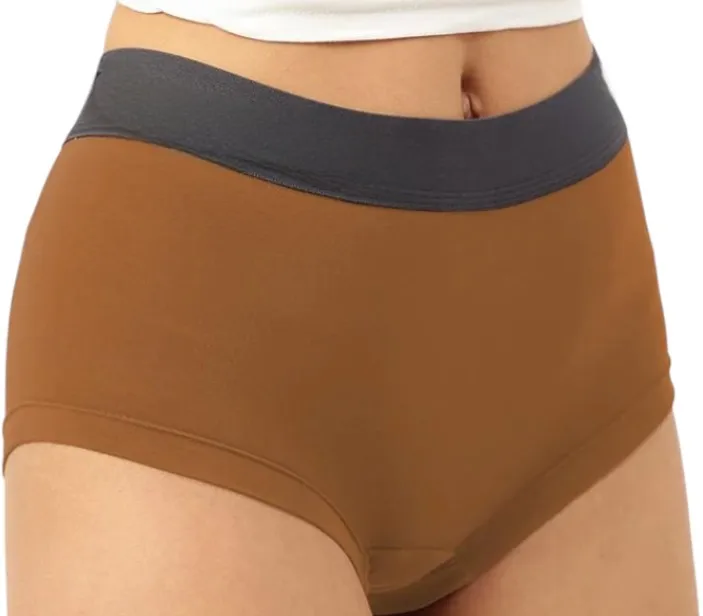 Women's Microfiber Modal Boxer Briefs High Mid-Rise Boyleg Style Woven Weaving Everyday High Cut Boyshorts Customizable Waist-RANBAO