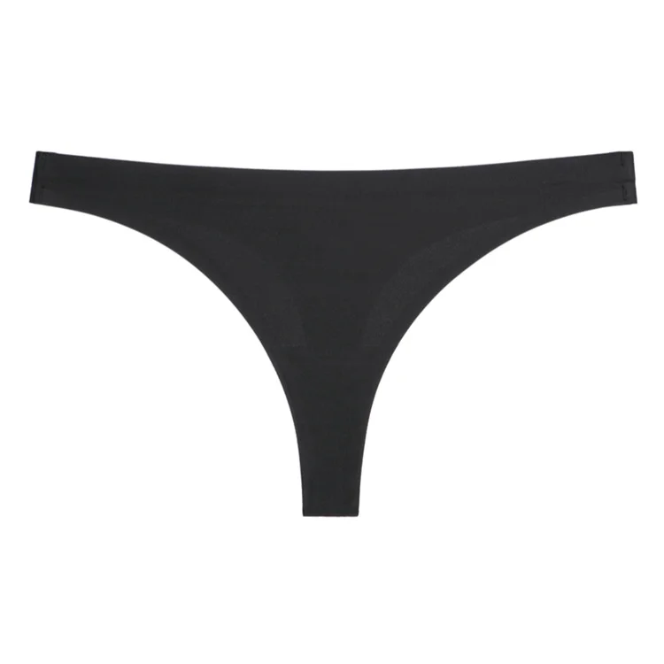 Custom Logo Seamless Thongs for Womens Low Waist Thong Seamless Panties Breathable Comfortable Underwear-RANBAO