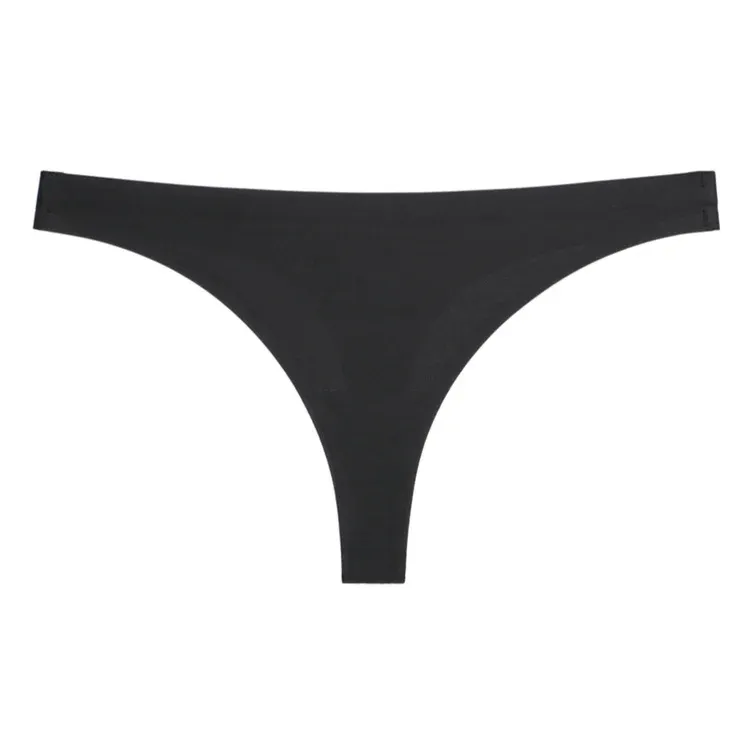 Custom Logo Seamless Thongs for Womens Low Waist Thong Seamless Panties Breathable Comfortable Underwear-RANBAO