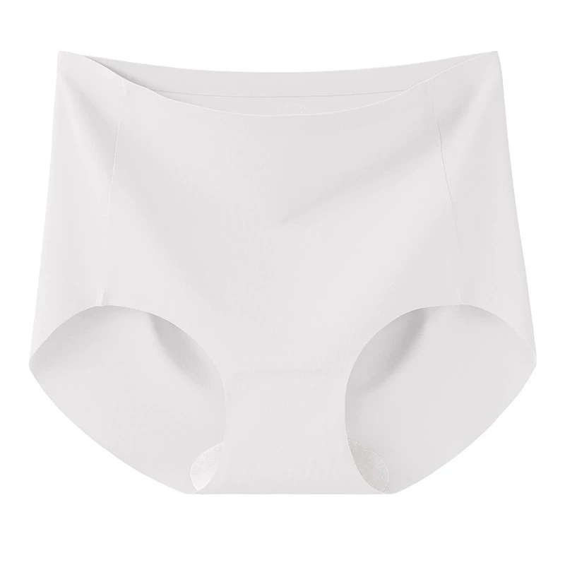 High Elastic Big Size Solid Color Anti-Static Daily Soft Seamless Ice Silk Underwear Brief Yoga Girl Women Panties-RANBAO