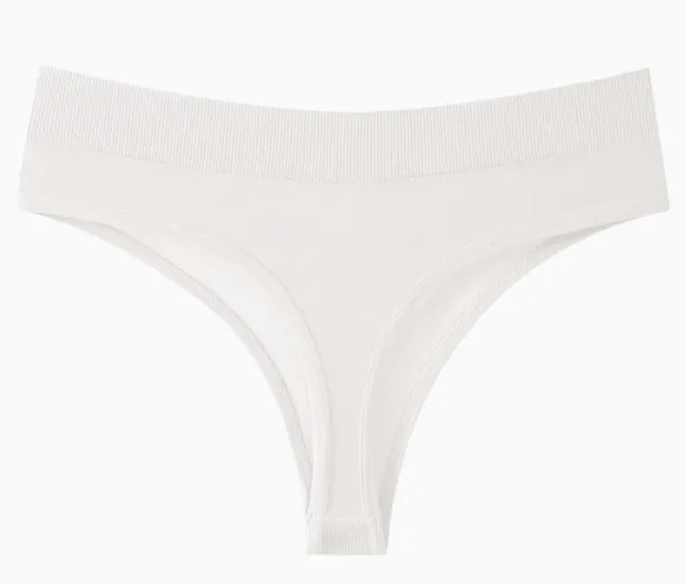 Thong MID Waist Plus Size Womens Sexy Underwear for Sports and Fitness-RANBAO