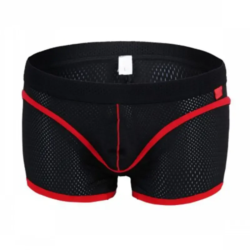 Gold Supplier Men's Boxers Mesh Short Leg Sexy Underwear Men Low-rise Custom Boxer Shorts for Men-RANBAO