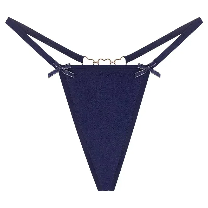 Custom Letter Logo Thong Private Labels Lace G-String Underwear Panties Rhinestone Soft Comfortable Panty-RANBAO