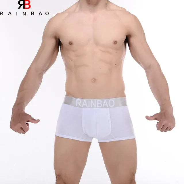 Best Seller Mature Charming Classic Solid Ribbed Male Penis Underwear Big Bulge Men'S Sexy Briefs & Boxers-RANBAO