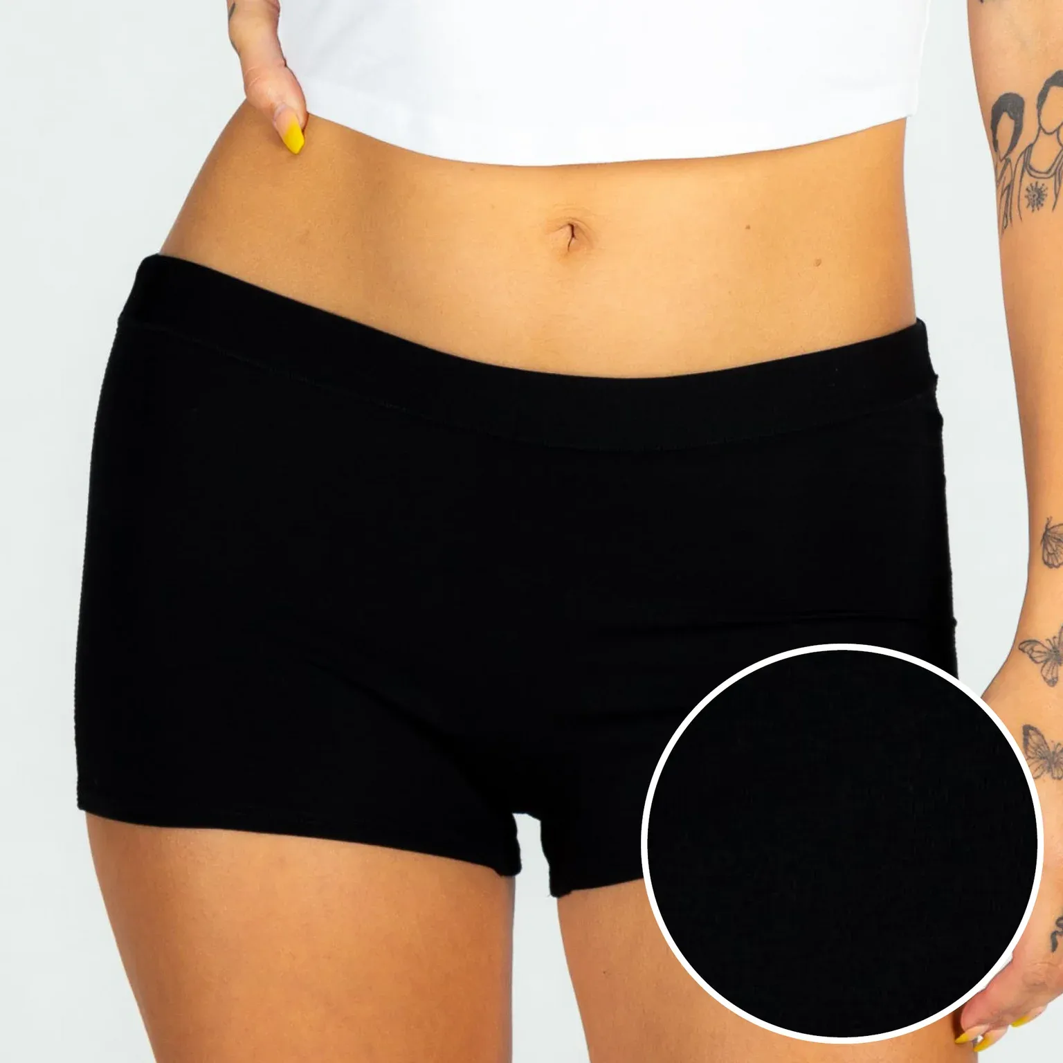 Luxury MicroModal Boyshort Women Covered Silky Soft Waistband Stretchy Moisture Wicking Breathable Grey Modal Waist Underwear-RANBAO