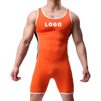 Tops Bodysuits Catsuit Neck Sleeveless Sexy Bodysuit Men Off Shoulder Customized Logo Wholesale Factory-RANBAO