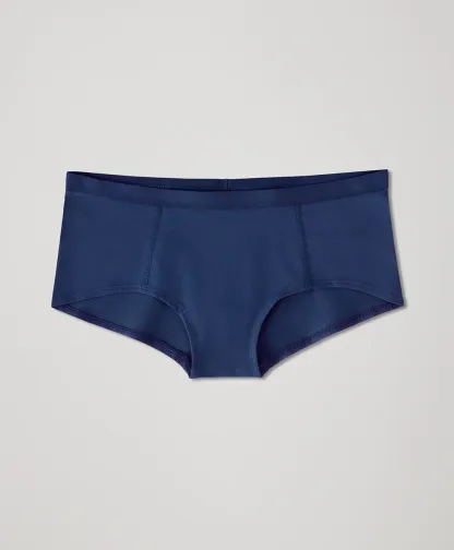 Everyday Organic Cotton Boyshorts for Adults Mid-rise Waist Smooth Look Tagless Extended Leg Woven Weaving Method-RANBAO