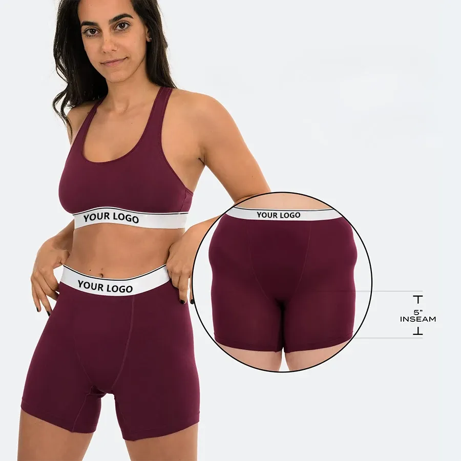 Custom Durable Sustainable Plus Size High Waisted  5 Inch Modal BoyShorts Womens Baller Boxers Briefs-RANBAO