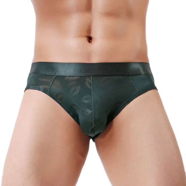 Wholesale Breathable Mesh New Pattern Big Bulge Sexy Inner Wear Gay Man Mature Stretch Male Panties Briefs-RANBAO