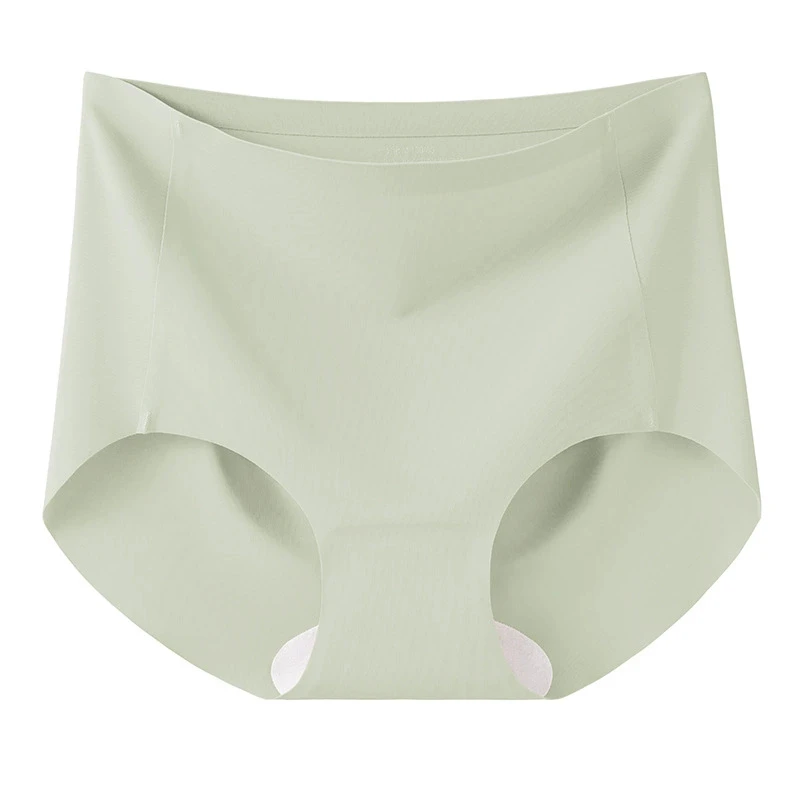 High Elastic Big Size Solid Color Anti-Static Daily Soft Seamless Ice Silk Underwear Brief Yoga Girl Women Panties-RANBAO