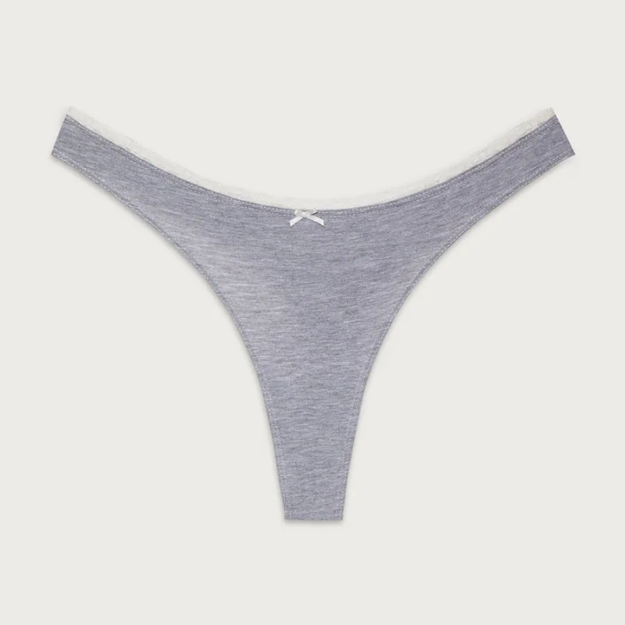 OEM Manufacturer Custom Sewing Tailor Classic Lace Trim Soft Cotton Fabric Cotton Thong-RANBAO