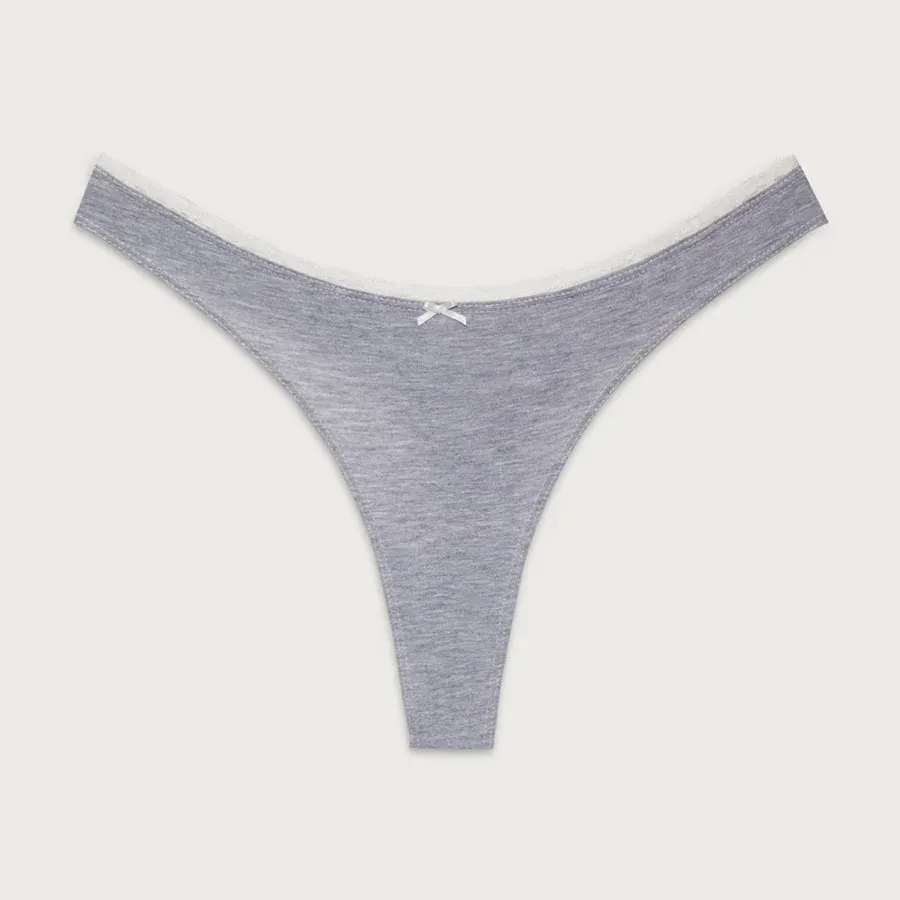 OEM Manufacturer Custom Sewing Tailor Classic Lace Trim Soft Cotton Fabric Cotton Thong-RANBAO