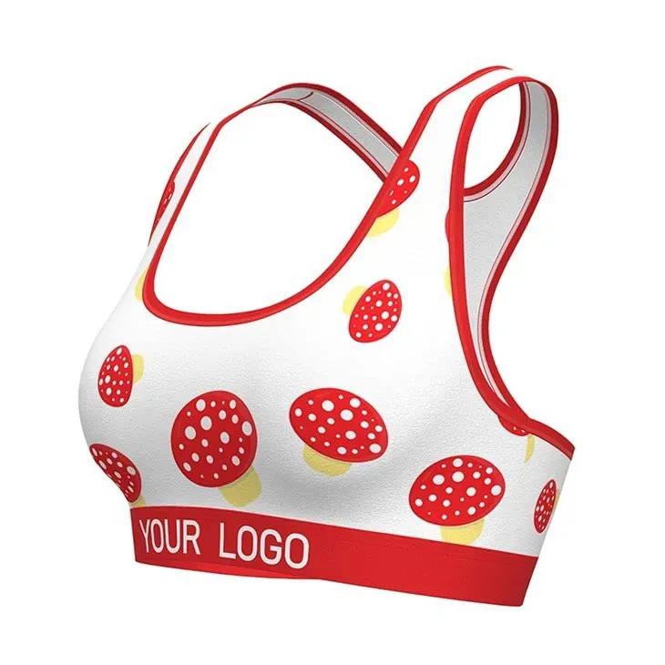 Custom Printed Women's Sport Bra Plus Size Reversible Design Bamboo Modal Polyester From China Factory Washed Technics-RANBAO