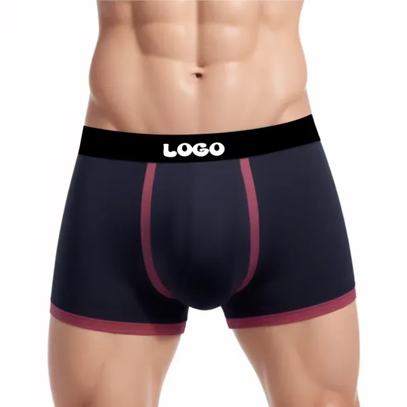 Classical High Quality Men Short Boxers Male Creative Logo Underwear Spandex Polyester Fabrics for Men Shorts-RANBAO