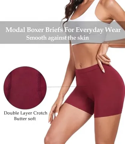 Ranbao Factory Wholesale Soft Breathable Microfiber Boxer Briefs Underwear Women's Modal Boy Shorts Panties-RANBAO