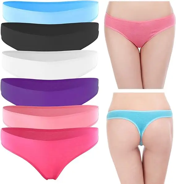 Wholesale High Quality Cotton Breathable Panties Bikini Underwear Women's Thongs Made in China-RANBAO