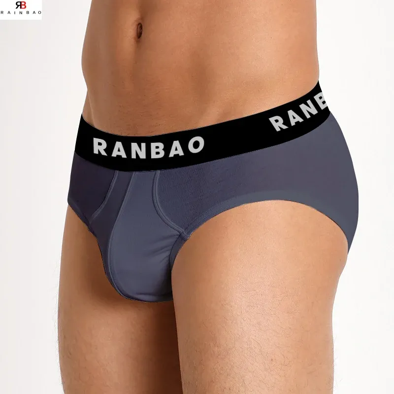 Cheap and Comfortable Solid Color New Men's Underwear and Men Brief Pure Cotton c String Underwear-RANBAO
