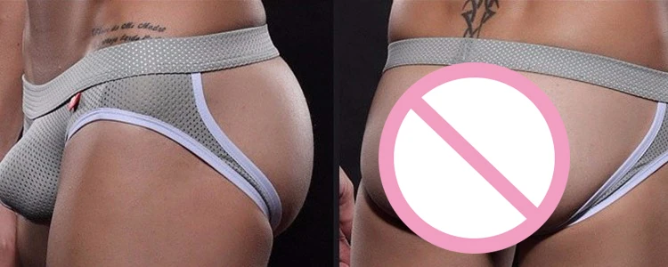 Hot Sale Breathable Mesh Big Bulge Pouch Gay Man Panties Sexy Mens Underwear Boy Sexy Underwear Jockstrap-RANBAO