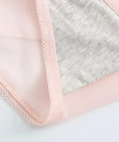 Low-rise Panty with Buckle No Show Bikini Women's Panties Briefs for Female Solid Underwear Lingerie Knickers Everyday Undies-RANBAO