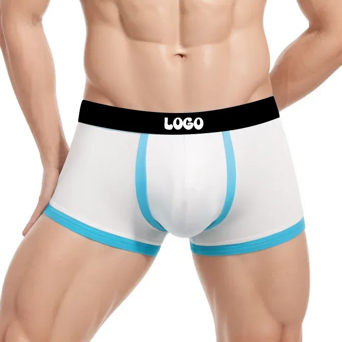 Classical High Quality Men Short Boxers Male Creative Logo Underwear Spandex Polyester Fabrics for Men Shorts-RANBAO