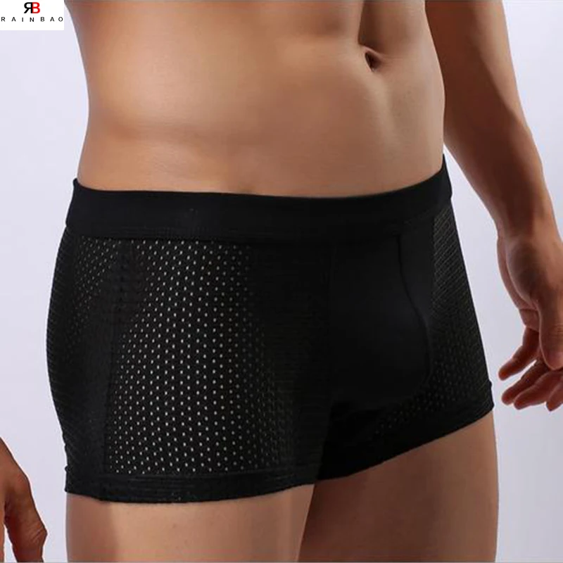 Manufacturers Top Quality Mesh Fabric Men's Popular Boxers Underwear Cheap Price-RANBAO