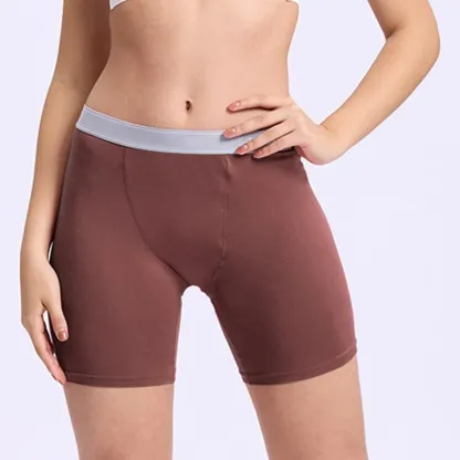 Custom Bamboo Viscose Fiber Soft Stretch Women's Everyday Boxer Briefs and Boyshorts Woven Underwear for Adults-RANBAO