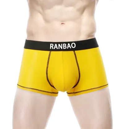 Hot Sale New Arrival Ribbed Big Bulge Passion Men'S Briefs & Boxers Classic Solid Mature Male Penis Underwear-RANBAO