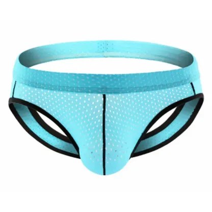 Custom Men's High Waist Shorts Sexy Man Undershirt Underwear with Sewing Thread Boxer Briefs Thong Breathable Design for Men-RANBAO