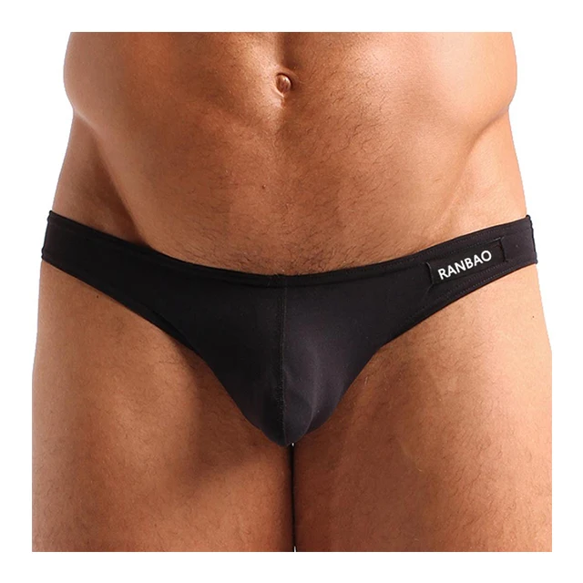 Classic Solid Low Rise Waist Men'S Briefs & Boxers Custom Private Label Sexy Underwear for Man-RANBAO