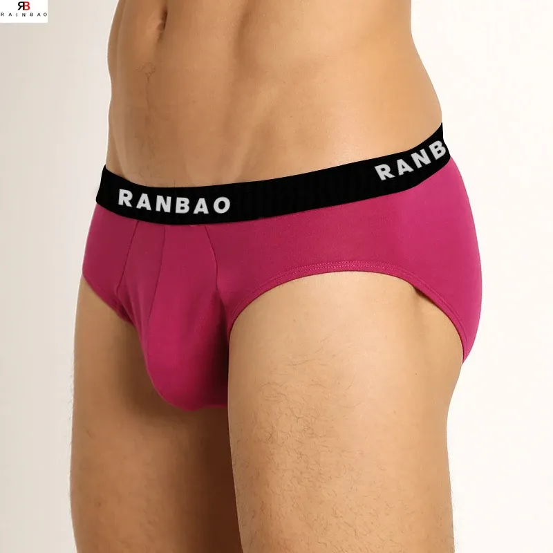 Cheap and Comfortable Solid Color New Men's Underwear and Men Brief Pure Cotton c String Underwear-RANBAO