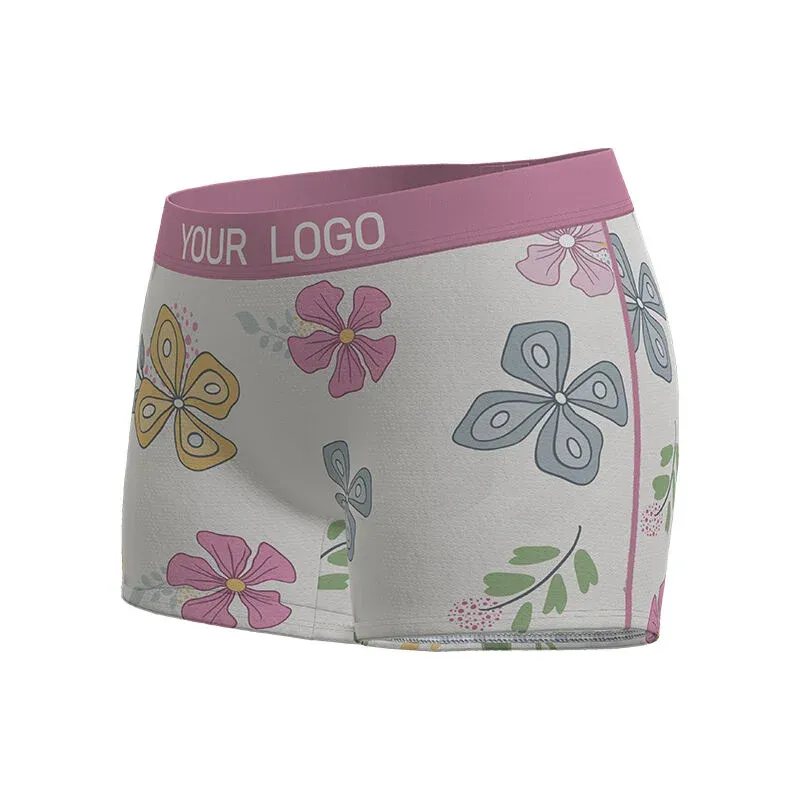Manufacturer Wholesale Custom Logo Patterned Printing Girl Boxer Shorts Panties for Women-RANBAO