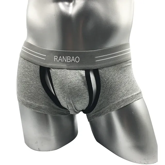 New Arrival Front Crotch Open Gay Man Hot Sexy Penis Inner Wear Wide Flex Waistband Men'S Briefs & Boxers-RANBAO