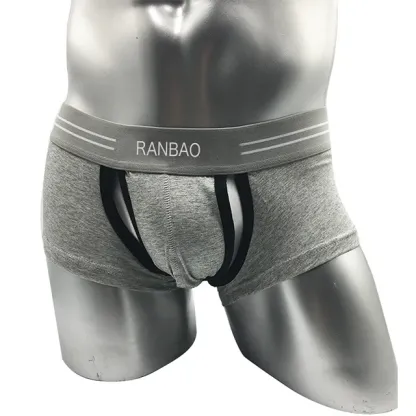New Arrival Front Crotch Open Gay Man Hot Sexy Penis Inner Wear Wide Flex Waistband Men'S Briefs & Boxers-RANBAO