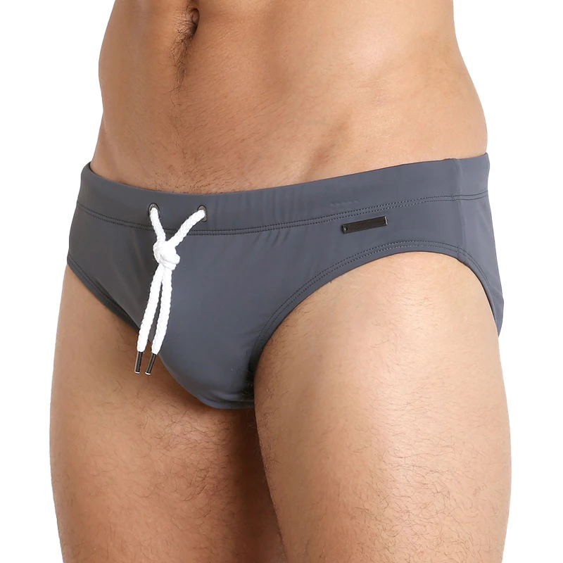 Top Quality Mens Fitness Swimwear String Design Custom Logo Mens Swimming Low-rise Cool Swim Wear-RANBAO