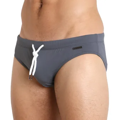 Top Quality Mens Fitness Swimwear String Design Custom Logo Mens Swimming Low-rise Cool Swim Wear-RANBAO