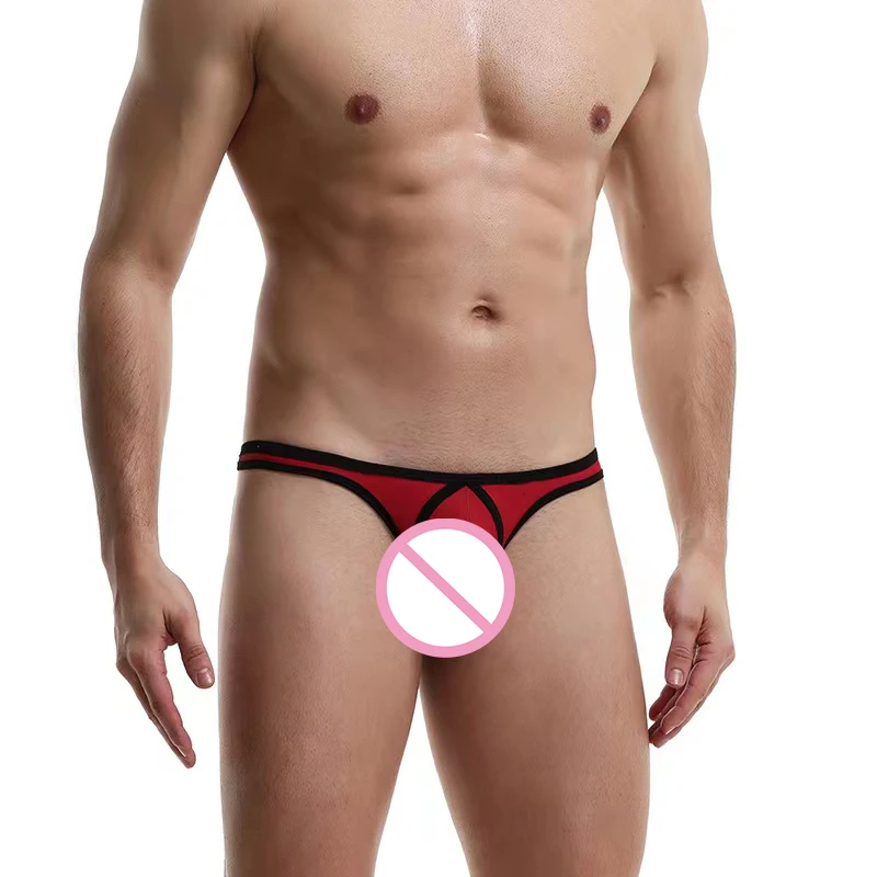 Plus Size Mens Thong Mixed Colors Sexy Underwear for Men Low-rise Big Pouch Gay Male Thong-RANBAO