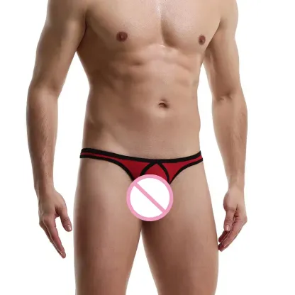 Plus Size Mens Thong Mixed Colors Sexy Underwear for Men Low-rise Big Pouch Gay Male Thong-RANBAO